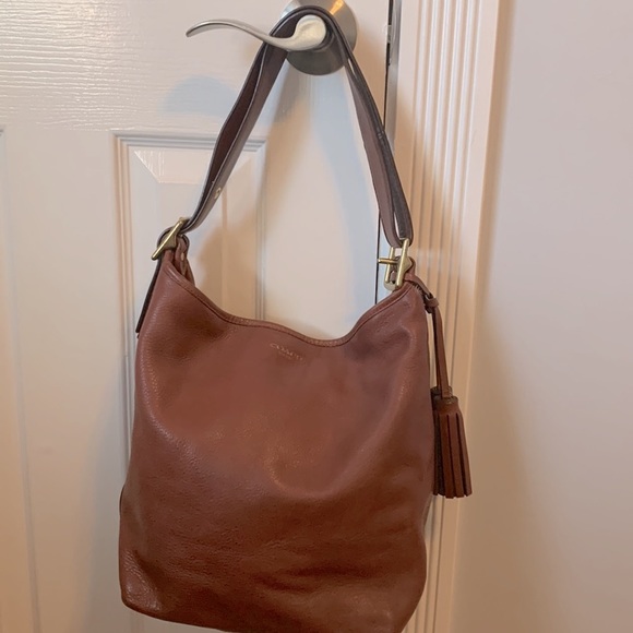 Coach leather hobo satchel with tassels - Picture 3 of 12